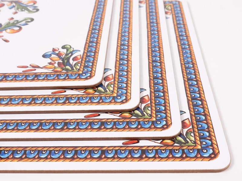 KAF Home Cork Placemats 16 x 12-Inch Set of 4 Chateau (Italian Tile) - Image 3